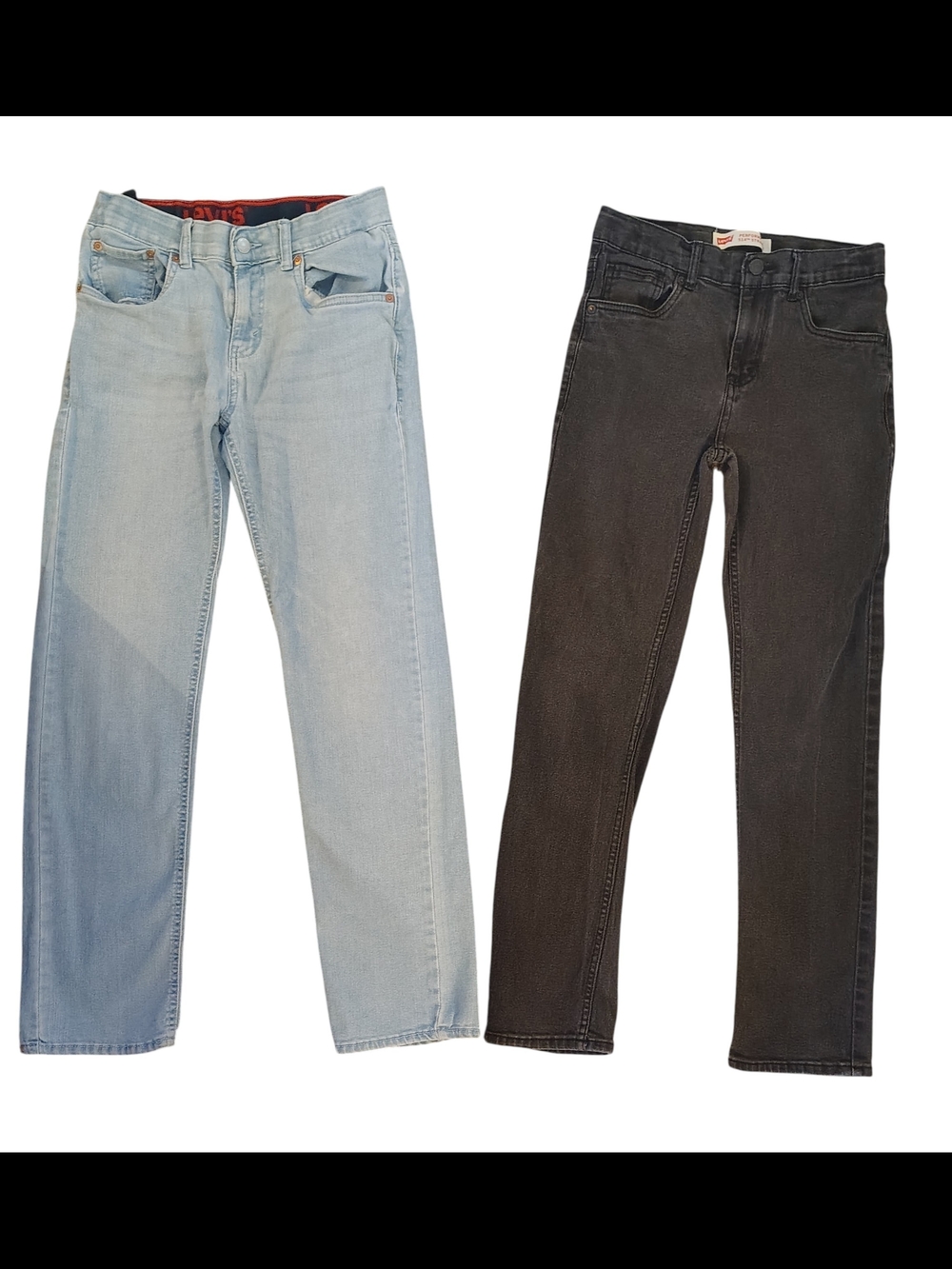 Levi's Light Blue & Black, Size 16 And 18 Youth Jeans Duo